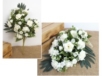 Bukiet RÓŻA wys.45 cm, 12 łodyg (kwiat 5x3 cm + pąki) BIAŁA