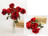 Bukiet RÓŻA wys. 45 cm, 7 łodyg (7 kwiatów 9x7 cm) CZERWONA