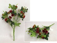 Bukiet RÓŻA wys. 47 cm, 3 łodygi (12 kwiatów 4-2 cm) CZERWONA