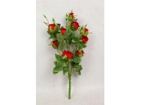 Bukiet RÓŻA wys. 47 cm, 3 łodygi (10 kwiatów 4,5-3 cm) CZERWONA