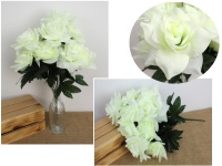 Bukiet RÓŻA wys. 53 cm, 12 łodyg (12 kwiatów 13x6 cm) LIMONKOWY
