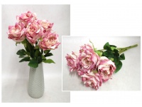 Bukiet RÓŻA wys. 55 cm 7 łodyg (7 główek 11x7,5 cm) RÓŻOWO-KREMOWA