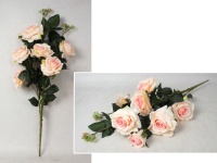 Bukiet RÓŻA wys. 69 cm, 3 łodygi (7 kwiatów 11-7 cm) PUDROWY RÓŻ