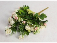 Bukiet RÓŻA z dodatkami wys. 50 cm, 12 łodyg (główki 2-4,5 cm) BIAŁA