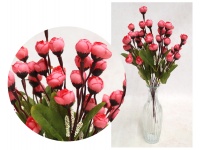 Bukiet RÓŻYCZKA drobne kwiatki z białym dodatkiem wys. 39 cm 12 łodyg (36 główek 2,5 cm) - RÓŻOWO-CZERWONY