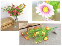 Bukiet STOKROTKA wys. 34 cm, 6 łodyg (kwiat 4x1 cm) MIX KOLOR