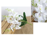 Bukiet STORCZYK silikonowy wys. 43 cm, 5 łodyg (kwiat 8x6x1 cm) BIAŁY