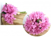 Bukiet sztuczny DALIA 25 cm 6 kwiatów 13 cm RÓŻOWY