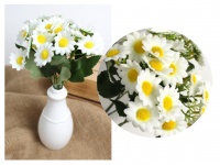 Bukiet sztuczny rumianek 29 cm 5 łodyg (25 kwiatów 4 cm)