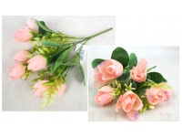 Bukiet sztuczny TULIPAN wys. 32 cm 7 łodyg (główka 5x3 cm) - RÓŻOWY JASNY