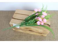 Bukiet Trawa z kwiatkami wys. 40 cm 6 łodyg, kwiat 3 cm RÓŻOWY
