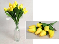 Bukiet TULIPAN wys. 33 cm, 7 łodyg (7 kwiatów 5x4 cm) ŻÓŁTY