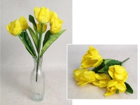 Bukiet TULIPAN wys. 34 cm, 7 łodyg (7 kwiatów 7x5 cm) ŻÓŁTY