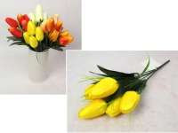 Bukiet TULIPAN wys. 35 cm, 6 łodyg (6 kwiatów 6x3,5 cm) MIX KOLOR