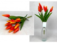 Bukiet TULIPAN wys. 38 cm 9 łodyg (9 kwiatów 6,5x3 cm) POMARAŃCZOWY