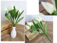 Bukiet TULIPAN wys. 41 cm (9 główek 3 cm) BIAŁY