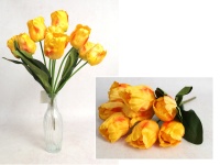 Bukiet TULIPAN wys. 44 cm, 9 łodyg (9 kwiatów 8x6 cm) POMARAŃCZOWY