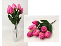 Bukiet TULIPAN wys. 46 cm, 7 łodyg (7 kwiatów 8x5 cm) RÓŻOWY CIENIOWANY