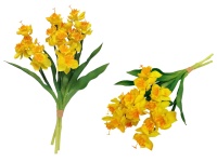 Bukiet ŻONKIL gumowy wys. 35 cm 3 łodygi (15 kwiatów 4,5x3 cm) ŻÓŁTY