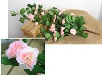 Bukiet zwis RÓŻA 78 cm, 11 łodyg (kwiat 4,5x2 cm) - RÓŻOWY