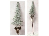 Choinka na piku 3 szyszki wys. 40 cm zielona posypana śniegiem