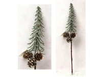 Choinka na piku 3 szyszki wys. 40 cm zielona posypana kryształkami