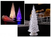 Choinka transparentna plastikowa LED 14,5x5,5 cm