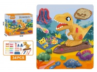Ciastolina, zestaw Magic dough DINOZAUR w kartonie 30x24x6,5 cm