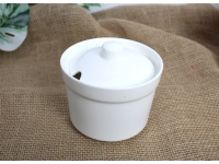 Cukiernica ceramiczna z pokrywką 10x9 cm BIAŁA