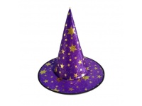 Czapka CZAROWNICY, CZARODZIEJA 39x36 cm FIOLETOWA