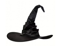 Czapka CZAROWNICY satynowa 46x38 cm CZARNA