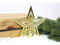 Czubek choinkowy plastikowy GWIAZDA 14x14 cm