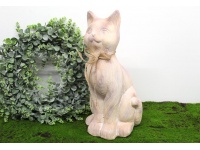 d Figurka ceramiczna efekt drewna KOT 46x24,5x22 cm