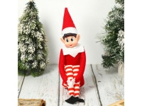 Dekaracja świąteczna psotny ELF 35 cm CZERWONY