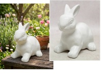 Dekoracja ceramiczna ZAJĄC 17x17x12 cm
