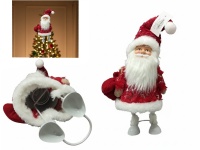 Dekoracja, czubek na choinkę MIKOŁAJ 34 cm