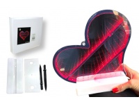 Dekoracja LED 3D SERCE 26x21 cm
