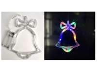 Dekoracja LED świecąca DZWONEK 20x15 cm mulitikolor