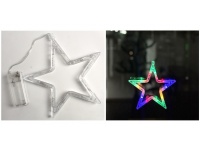 Dekoracja LED świecąca GWIAZDA 19x18 cm mulitikolor