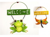 Dekoracja metalowa WELCOME 28x20 cm MIX