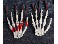 Dekoracja na HALLOWEEN dłoń szkieletora 12x8 cm - 1 szt