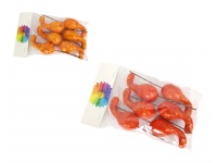Dekoracja na piku PAPRYCZKI OZDOBNE 15x4 cm mix kolor - kpl 6 szt