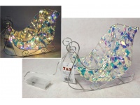 Dekoracja na stelażu z drutu z folią holograficzną SANIE 20 LED 26x20x20 cm