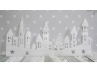 Dekoracja piankowa w okno MIASTO kpl 2 szt (78x37 cm)