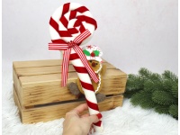 Dekoracja pluszowa LIZAK z piernikowym ludkiem 34x14x2,5 cm