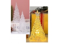 Dekoracja świąteczna CHOINKA LED 10x5,6cm biała ciepła