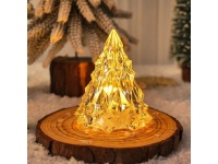 Dekoracja świąteczna CHOINKA akrylowa LED 6,5x5 cm biała ciepła