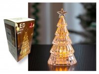 Dekoracja świąteczna CHOINKA akrylowa LED 15x7,5 cm biała ciepła