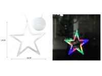Dekoracja w okno na przyssawkę LED świecąca GWIAZDA 19x18 cm mulitikolor