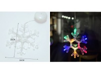 Dekoracja w okno na przyssawkę LED świecąca ŚNIEŻYNKA 19x16 cm mulitikolor